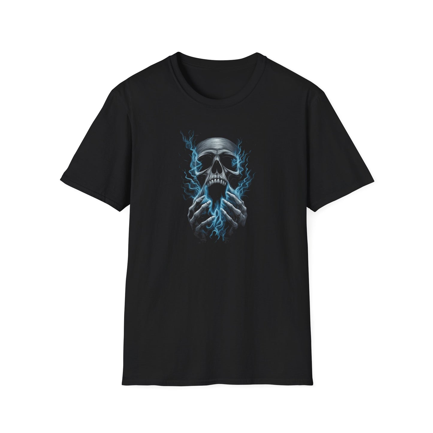 Flaming Skull: Dark Flame Mask Tee