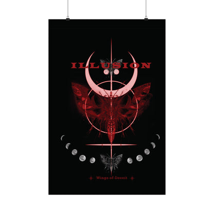 Illusion Red Moon Poster - Yurei Works