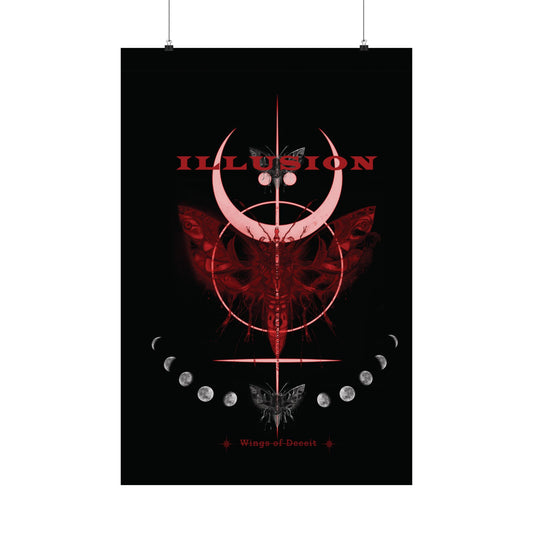 Illusion Red Moon Poster - Yurei Works