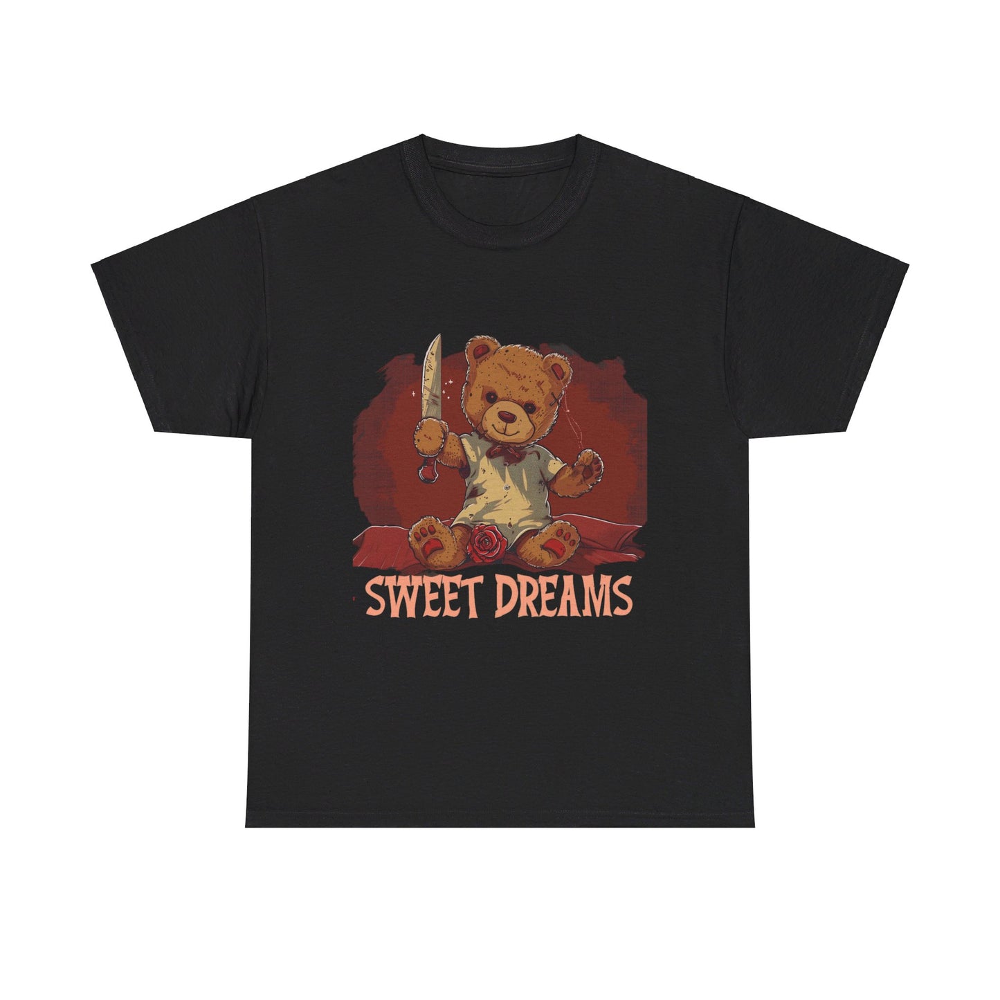 Sweet Dreams Teddy Bear Tee – Vintage Horror Style - Yurei Works