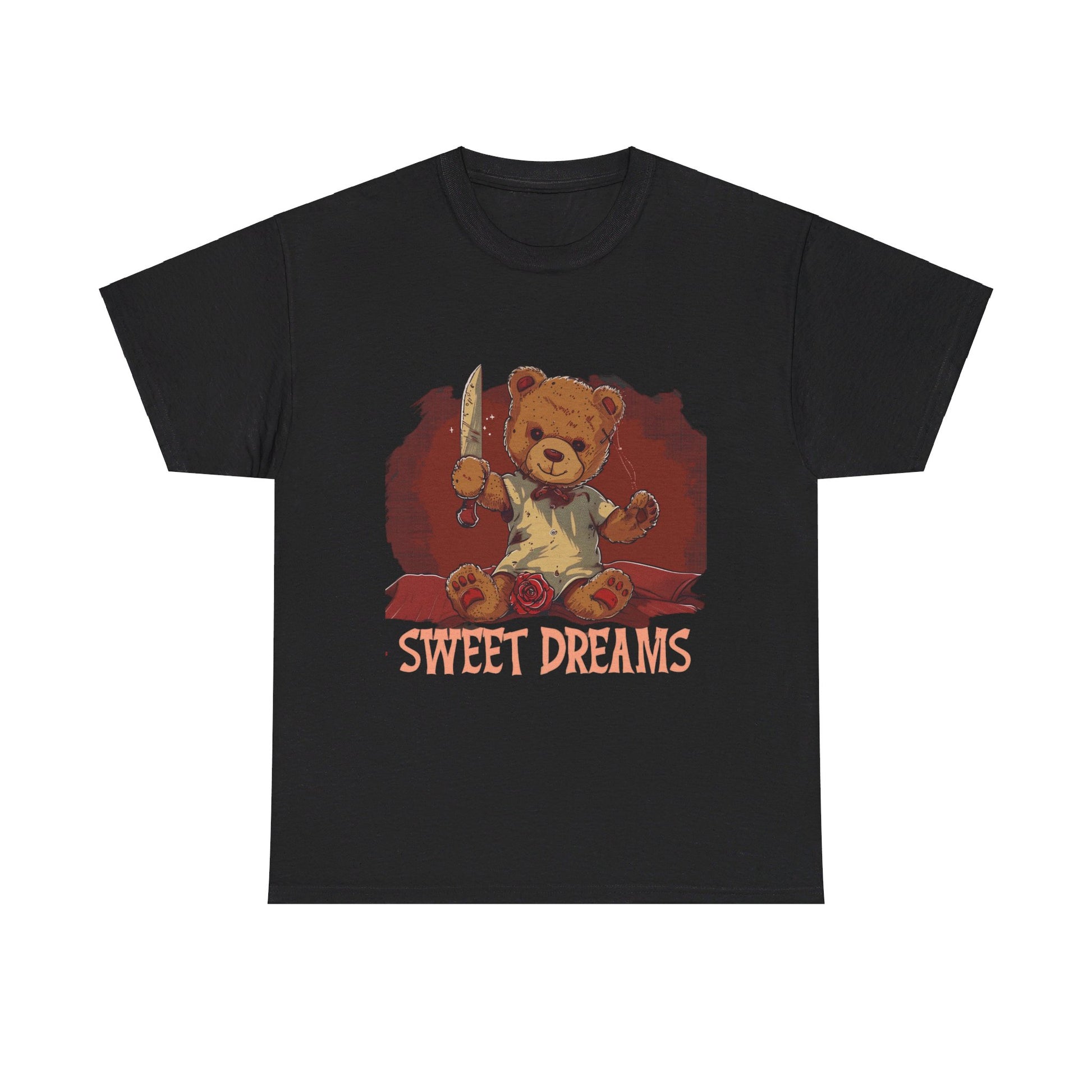 Sweet Dreams Teddy Bear Tee – Vintage Horror Style - Yurei Works