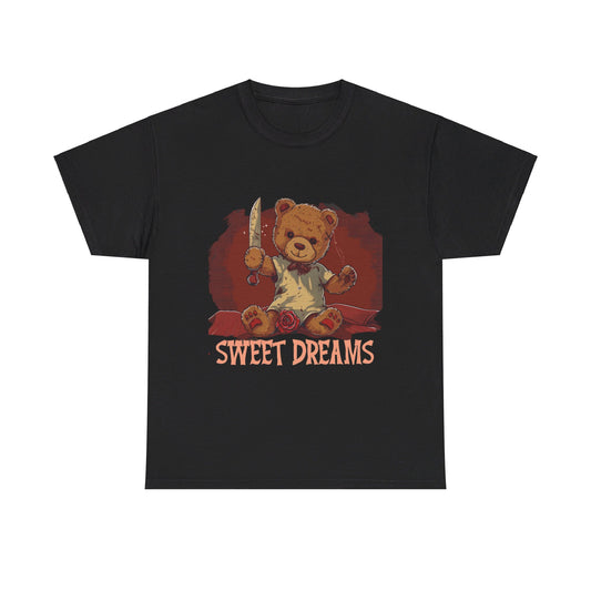 Sweet Dreams Teddy Bear Tee – Vintage Horror Style - Yurei Works