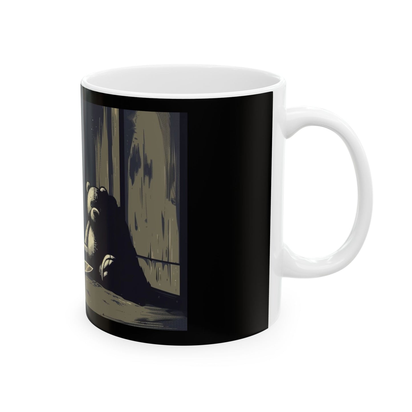 Sweet Dreams Teddy Bear Mug – Vintage Horror Style - Yurei Works