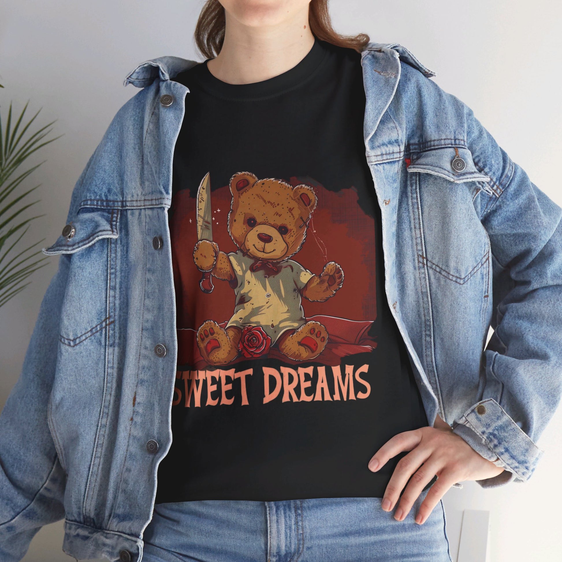 Sweet Dreams Teddy Bear Tee – Vintage Horror Style - Yurei Works