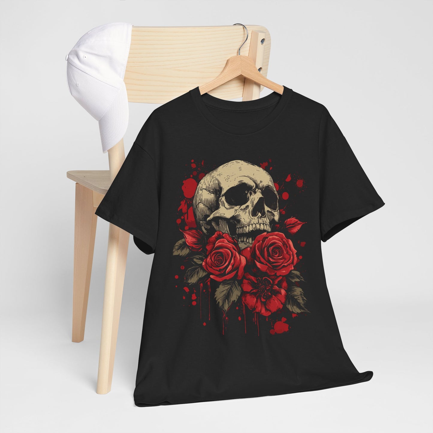 Blood Rose Skull: Gothic Horror Tee