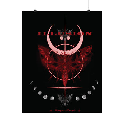 Illusion Red Moon Poster - Yurei Works