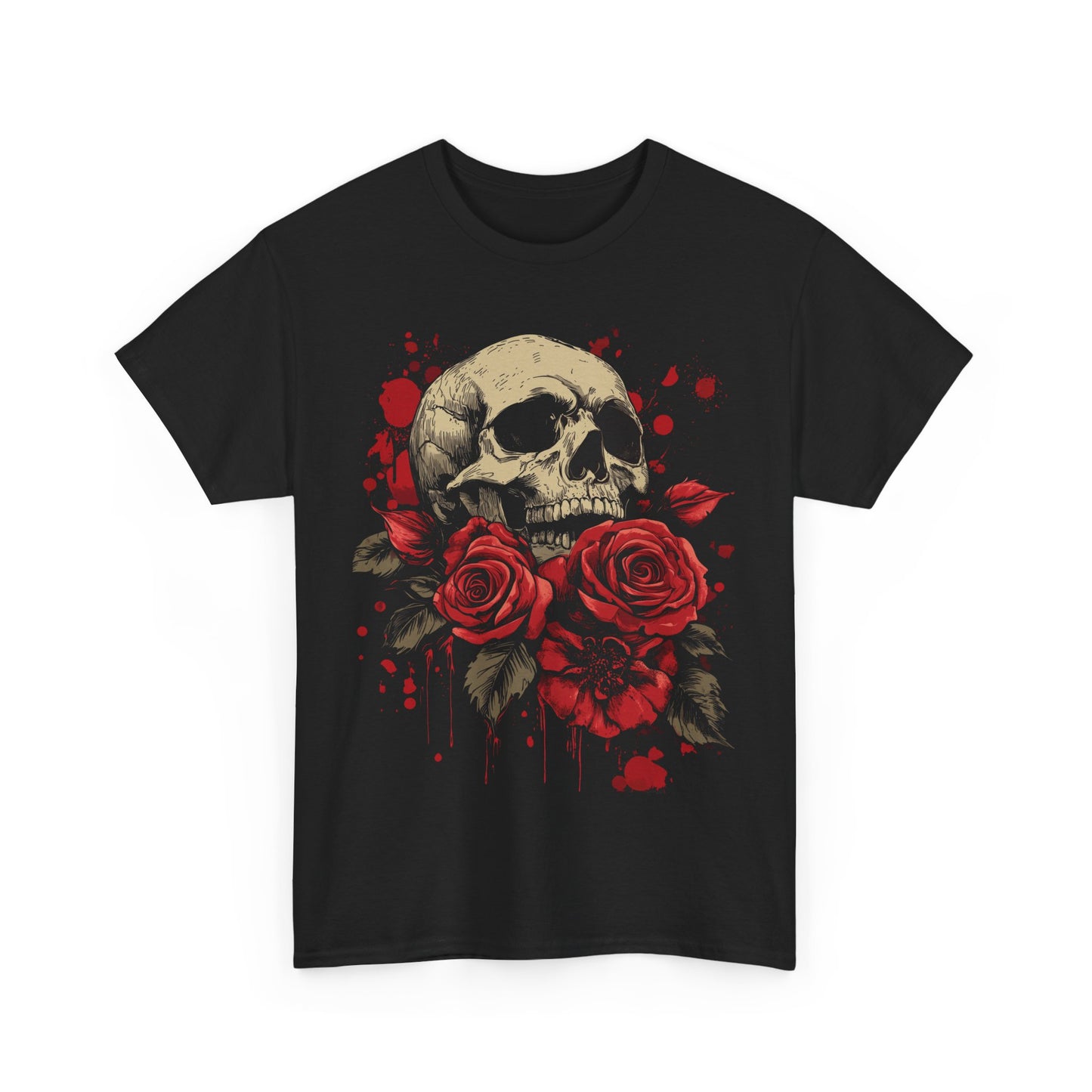 Blood Rose Skull: Gothic Horror Tee