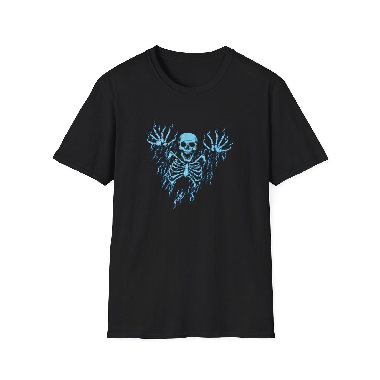 Electric Soul: Blue Lightning Skeleton Tee