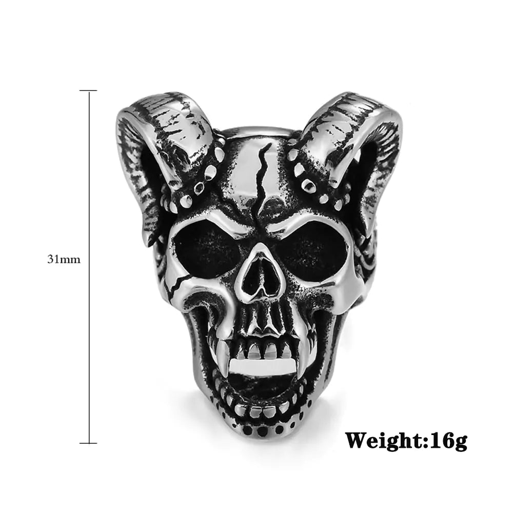 Gothic Vampire Skull Ring - Yurei Works