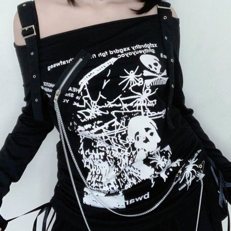 Off-Shoulder Gothic Top - Yurei Works