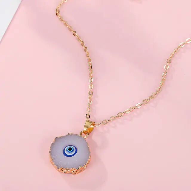 Vintage Evil Eye Pendant Necklace - Yurei Works