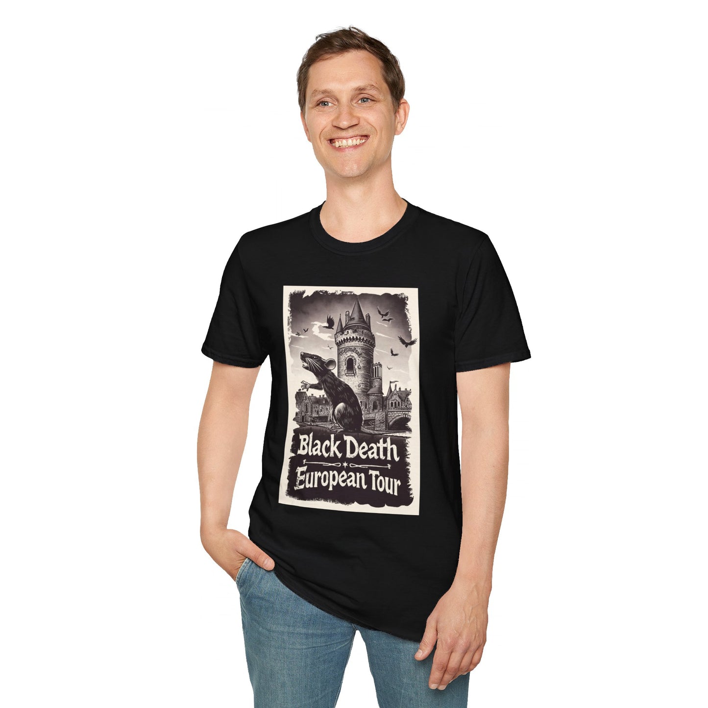 Black Death European Tour Tee – Vintage Horror Art - Yurei Works