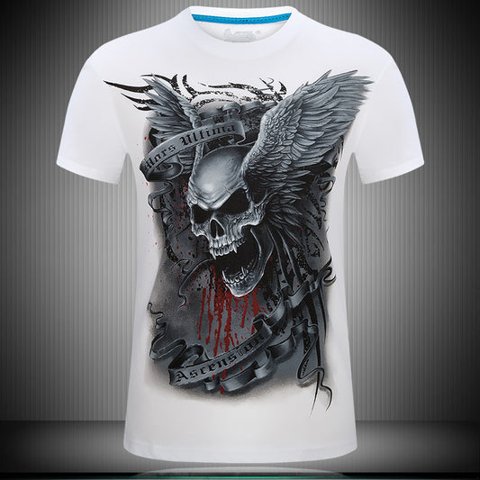 3D Skull Print T-Shirt - Yurei Works