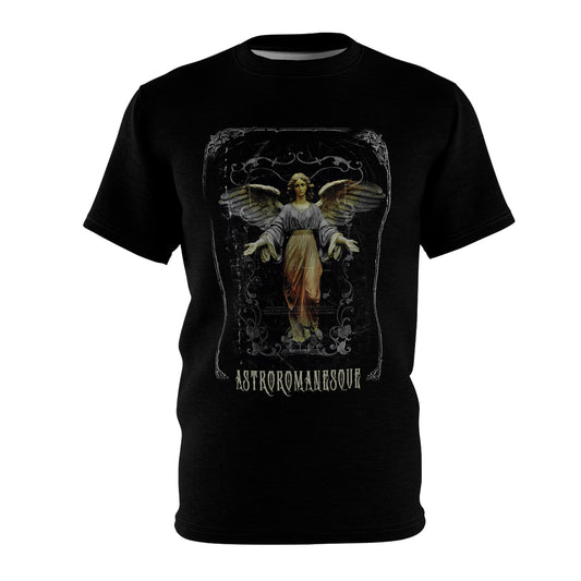 Celestial Elegance: AstroRomanesque Angel Tarot Tee - Yurei Works