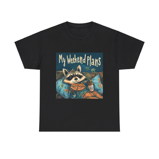 Weekend Raccoon Tee – Cartoon Comfort - Yurei Works