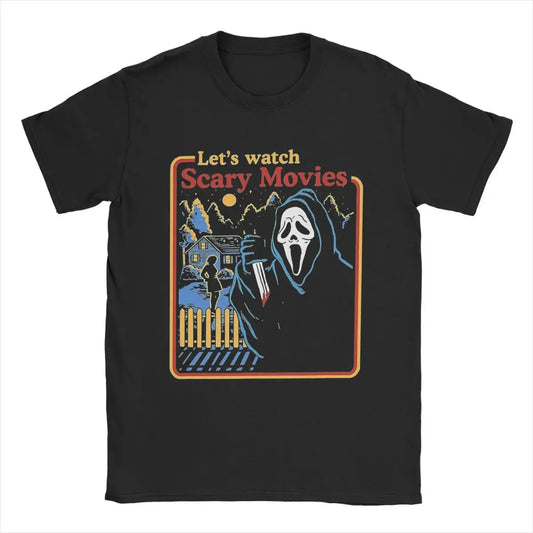 Vintage 'Let's Watch Scary Movies' Horror T-Shirt - Yurei Works