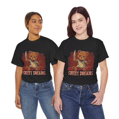 Sweet Dreams Teddy Bear Tee – Vintage Horror Style - Yurei Works