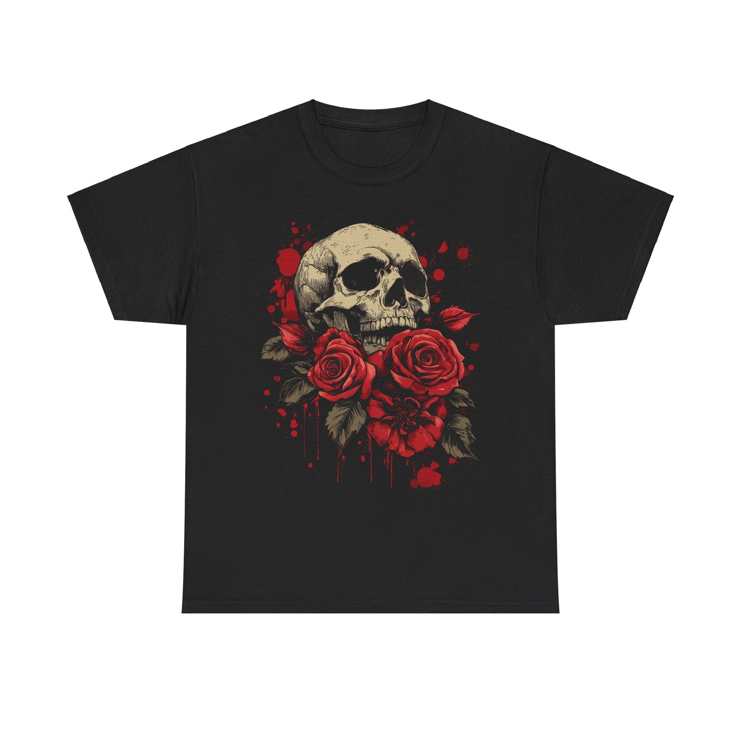 Blood Rose Skull: Gothic Horror Tee