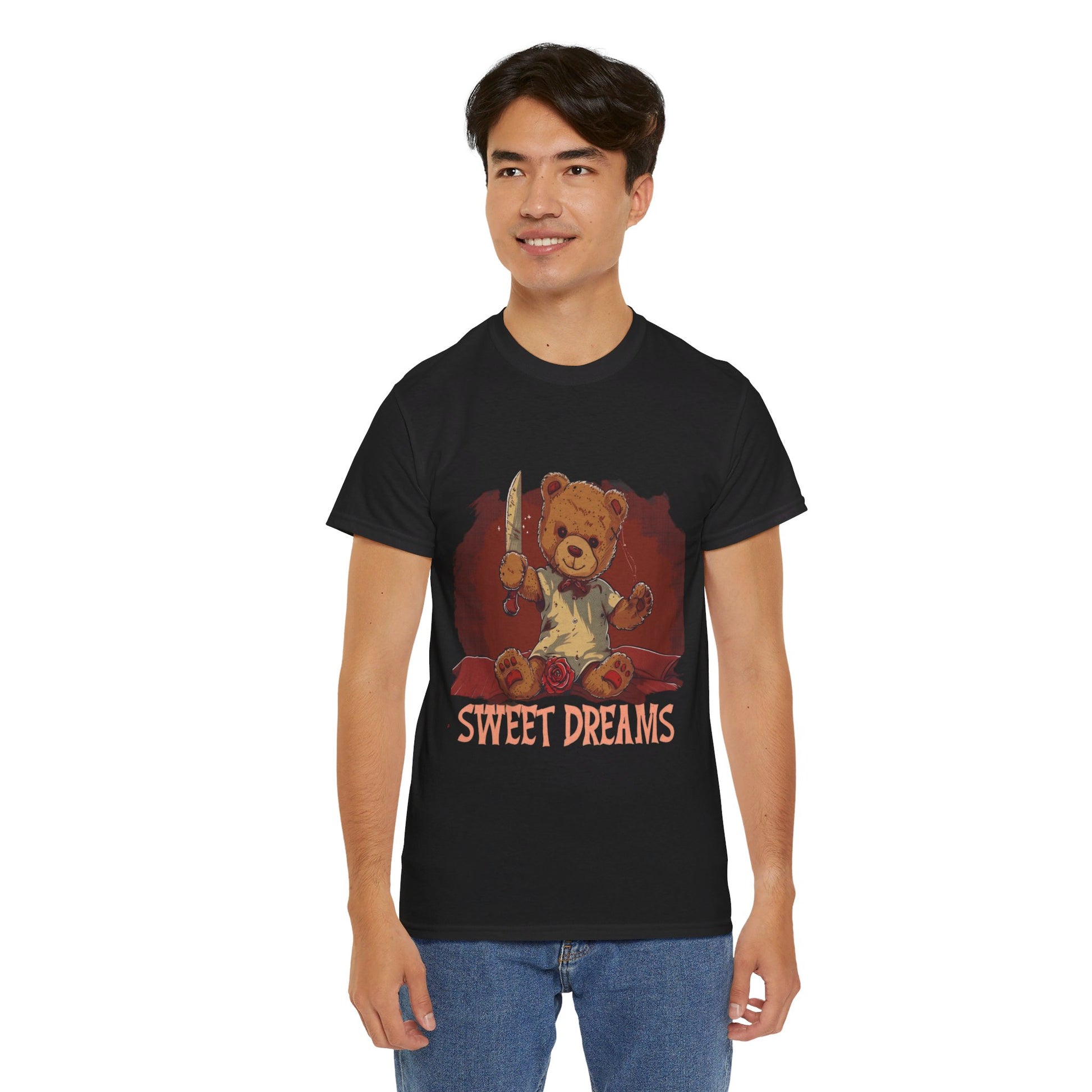 Sweet Dreams Teddy Bear Tee – Vintage Horror Style - Yurei Works