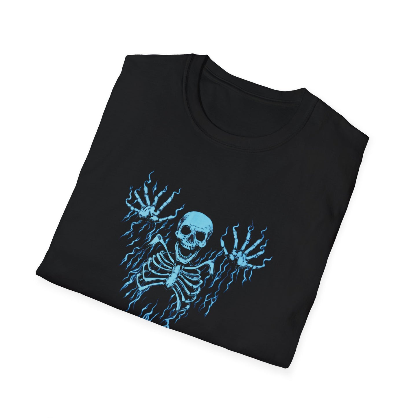 Electric Soul: Blue Lightning Skeleton Tee