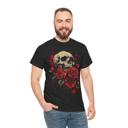 Blood Rose Skull: Gothic Horror Tee