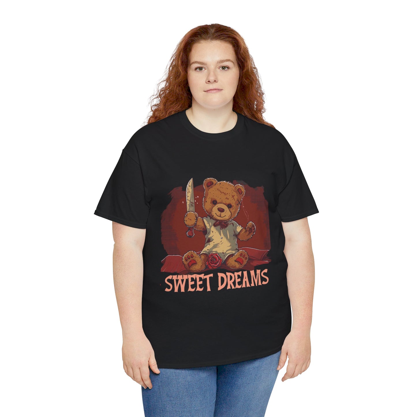 Sweet Dreams Teddy Bear Tee – Vintage Horror Style - Yurei Works