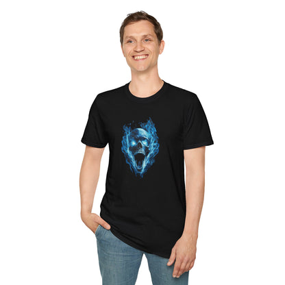 Blue Flame Skull: Inferno of the Undead Tee