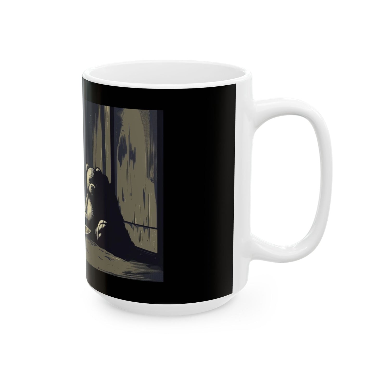 Sweet Dreams Teddy Bear Mug – Vintage Horror Style - Yurei Works