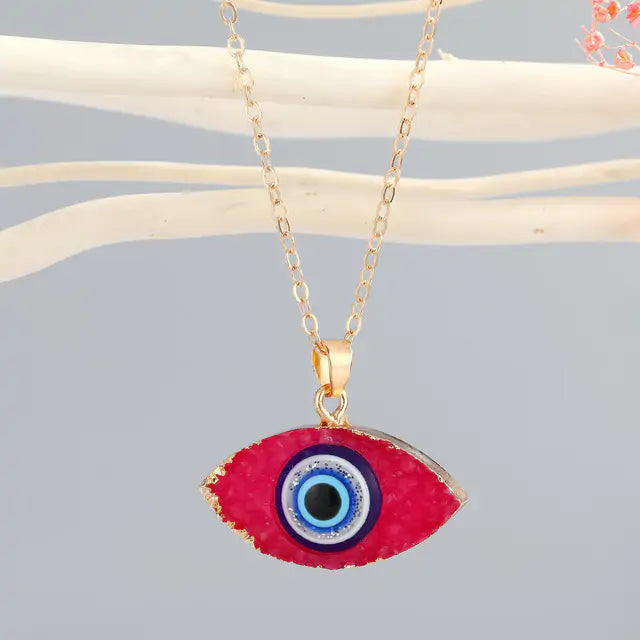 Vintage Evil Eye Pendant Necklace - Yurei Works