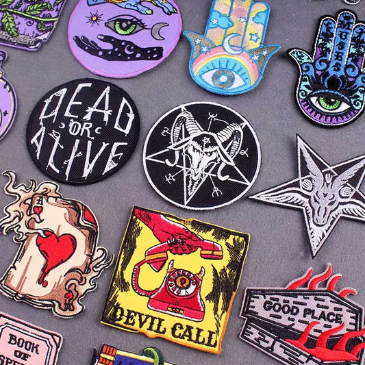 Devil Patch Iron-On Gothic Embroidery Patches for Clothing and Accessories - Yurei Works