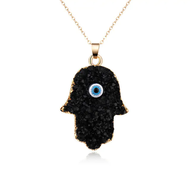 Vintage Evil Eye Pendant Necklace - Yurei Works