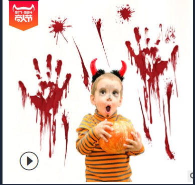 Horror Bloody Finger and Footprint  Wall Stickers - Yurei Works