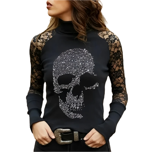 Women Gothic Lace Tee 