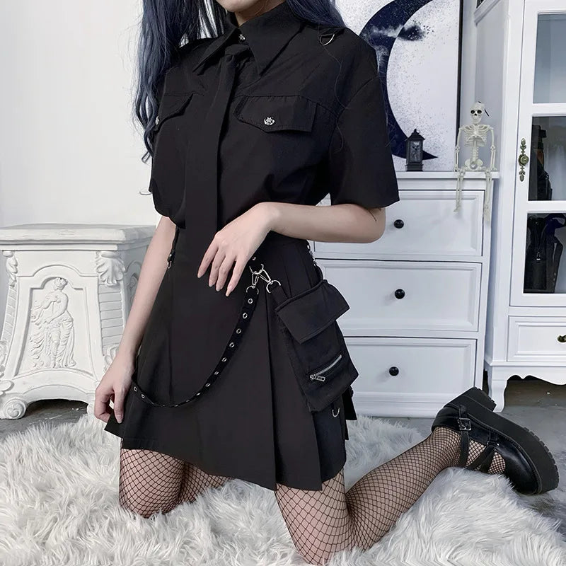 Punk Gothic Mini Skirt - Yurei Works