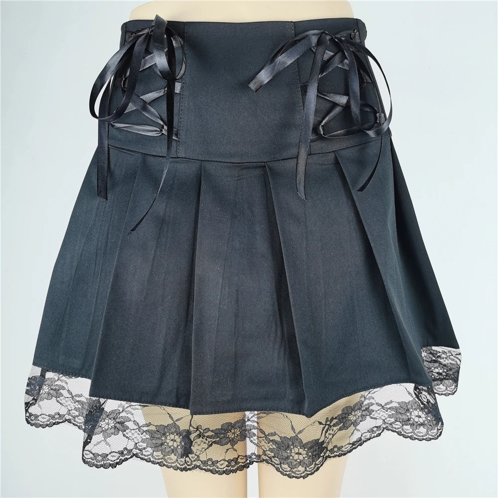 Punk Gothic Mini Skirt - Yurei Works