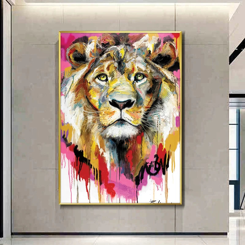 Colorful Lion poster - Yurei Works