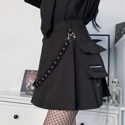 Punk Gothic Mini Skirt - Yurei Works