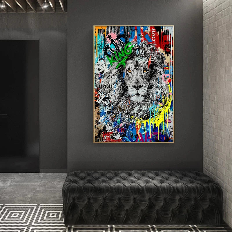 Colorful Lion poster - Yurei Works