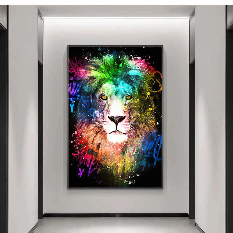 Colorful Lion poster - Yurei Works