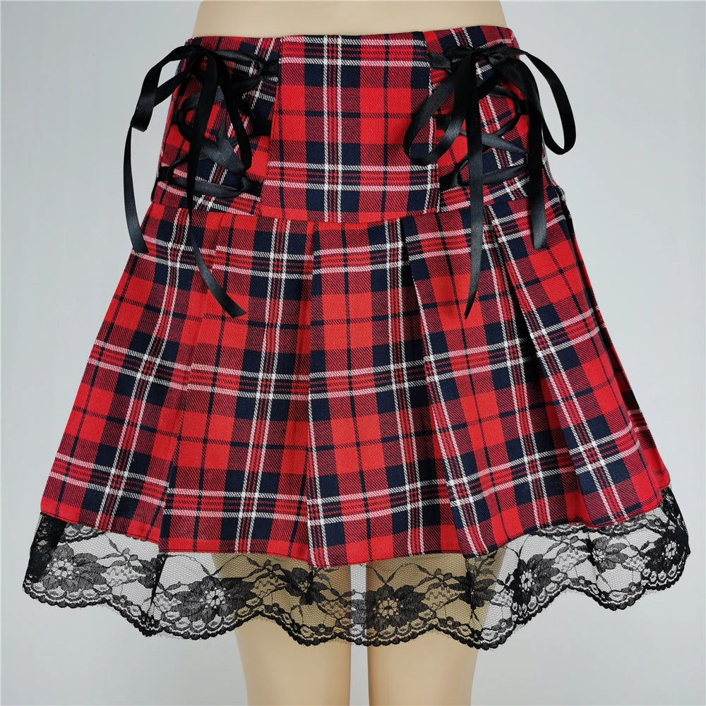 Punk Gothic Mini Skirt - Yurei Works