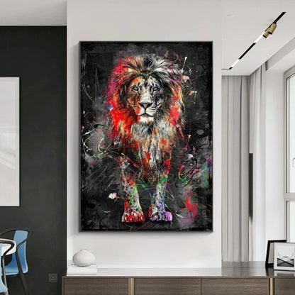 Colorful Lion poster - Yurei Works