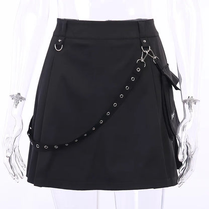 Punk Gothic Mini Skirt - Yurei Works