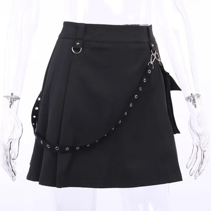 Punk Gothic Mini Skirt - Yurei Works