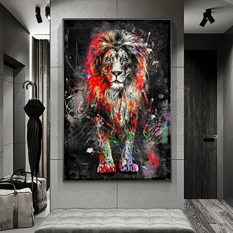 Colorful Lion poster - Yurei Works