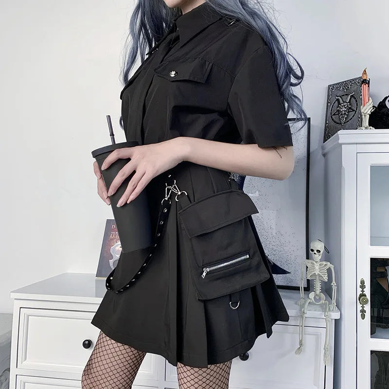 Punk Gothic Mini Skirt - Yurei Works