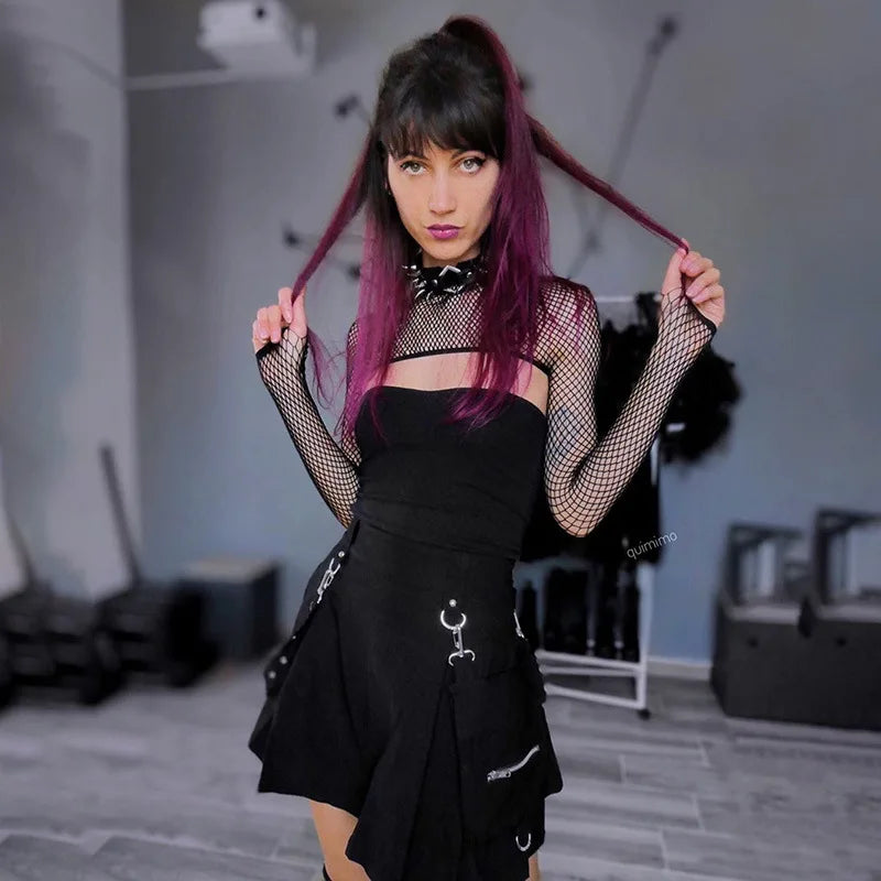 Punk Gothic Mini Skirt - Yurei Works