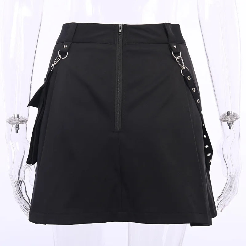 Punk Gothic Mini Skirt - Yurei Works