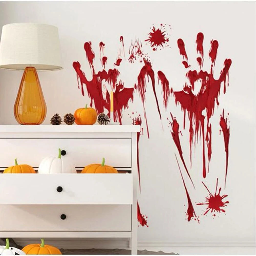 Horror Bloody Finger and Footprint  Wall Stickers - Yurei Works