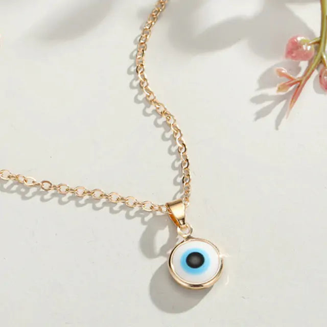 Vintage Evil Eye Pendant Necklace - Yurei Works