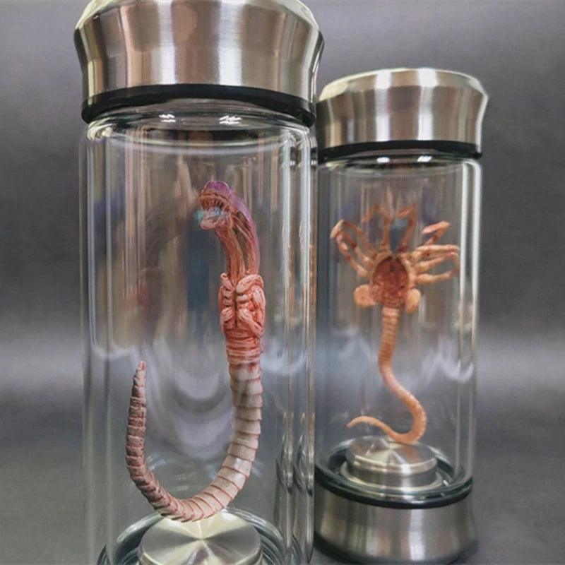 Alien Jar Xenomorph Specimen - Facehugger Embryo Glass Jar Movie Prop Replica - Yurei Works